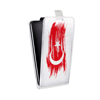 Дизайнерский вертикальный чехол-книжка для Iphone 7 Флаг Турции (на заказ)