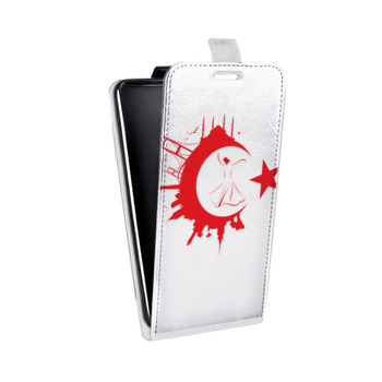 Дизайнерский вертикальный чехол-книжка для Sony Xperia Z3+ Флаг Турции (на заказ)