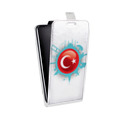 Дизайнерский вертикальный чехол-книжка для Huawei Y6 (2019) Флаг Турции