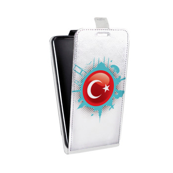 Дизайнерский вертикальный чехол-книжка для Huawei Honor Play Флаг Турции (на заказ)