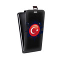 Дизайнерский вертикальный чехол-книжка для HTC Desire 516 Флаг Турции