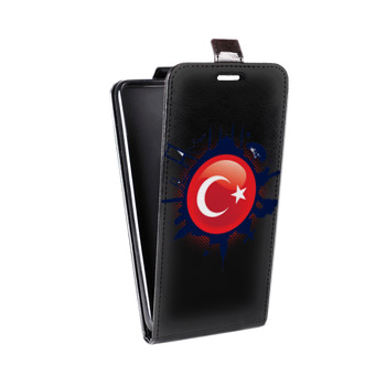 Дизайнерский вертикальный чехол-книжка для Xiaomi RedMi 8 Флаг Турции (на заказ)
