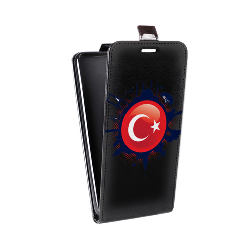 Дизайнерский вертикальный чехол-книжка для HTC Desire 516 Флаг Турции