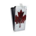 Дизайнерский вертикальный чехол-книжка для Alcatel 1C флаг Канады