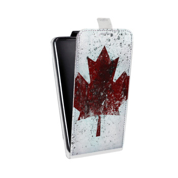 Дизайнерский вертикальный чехол-книжка для HTC One Mini флаг Канады (на заказ)