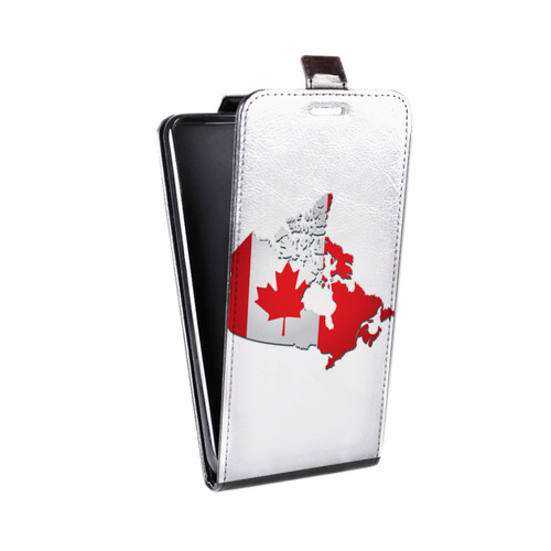 Дизайнерский вертикальный чехол-книжка для Huawei Y6 (2019) Флаг Канады