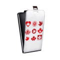 Дизайнерский вертикальный чехол-книжка для Alcatel One Touch Pop C9 Флаг Канады