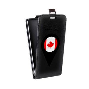 Дизайнерский вертикальный чехол-книжка для HTC U12 Plus Флаг Канады (на заказ)