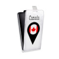 Дизайнерский вертикальный чехол-книжка для LG G7 Fit Флаг Канады