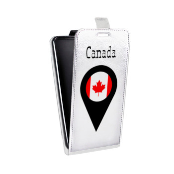 Дизайнерский вертикальный чехол-книжка для HTC U12 Plus Флаг Канады (на заказ)