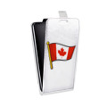 Дизайнерский вертикальный чехол-книжка для Huawei Honor 3x Флаг Канады