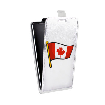 Дизайнерский вертикальный чехол-книжка для ASUS ZenFone Max Plus M1 Флаг Канады (на заказ)
