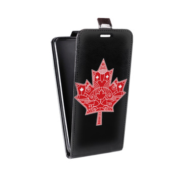 Дизайнерский вертикальный чехол-книжка для HTC One Mini Флаг Канады (на заказ)