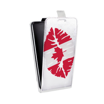 Дизайнерский вертикальный чехол-книжка для Huawei Honor 8 Флаг Канады (на заказ)