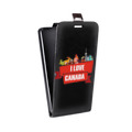 Дизайнерский вертикальный чехол-книжка для Asus ZenFone 3 Deluxe Флаг Канады