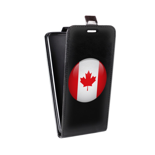 Дизайнерский вертикальный чехол-книжка для ASUS ZenFone Max M2 Флаг Канады