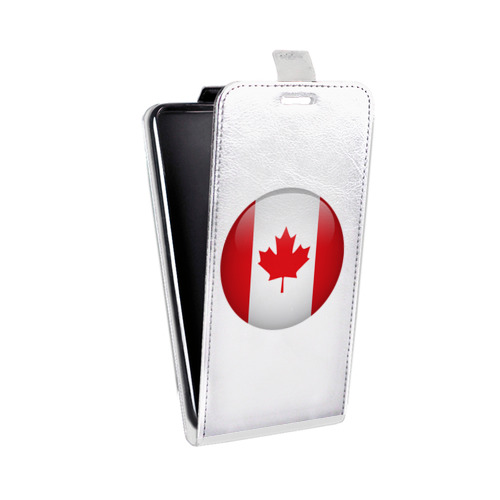 Дизайнерский вертикальный чехол-книжка для Samsung Galaxy A12 Флаг Канады