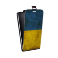 Дизайнерский вертикальный чехол-книжка для Alcatel One Touch Idol X флаг Украины