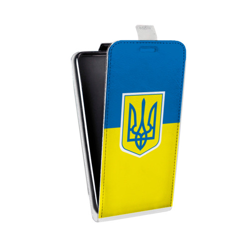 Дизайнерский вертикальный чехол-книжка для Alcatel 1C Флаг Украины