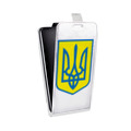 Дизайнерский вертикальный чехол-книжка для LG L70 Флаг Украины