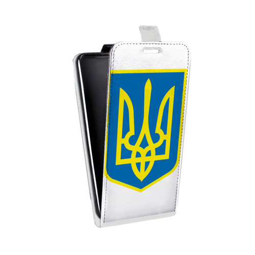 Дизайнерский вертикальный чехол-книжка для Alcatel Idol 5 Флаг Украины