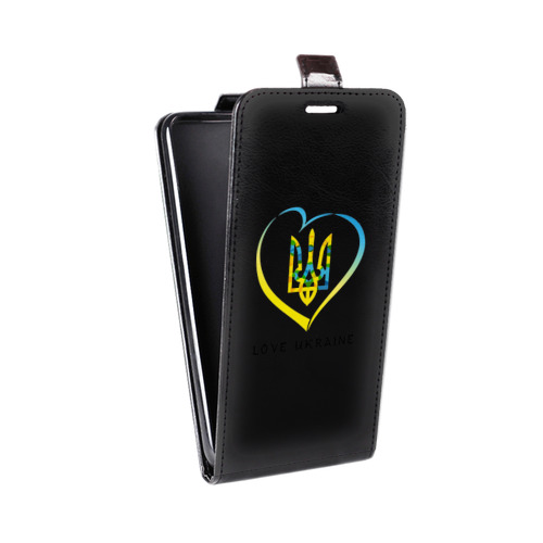 Дизайнерский вертикальный чехол-книжка для Alcatel Idol 4S Флаг Украины