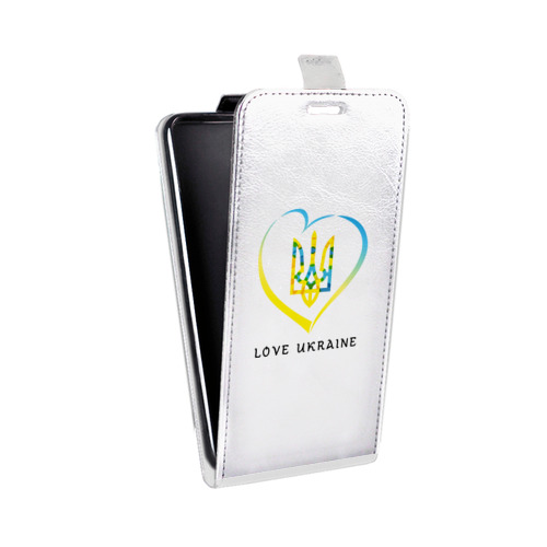 Дизайнерский вертикальный чехол-книжка для Alcatel Idol 4S Флаг Украины