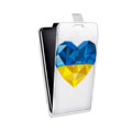 Дизайнерский вертикальный чехол-книжка для HTC Desire 200 Флаг Украины