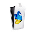 Дизайнерский вертикальный чехол-книжка для Alcatel One Touch POP 3 5.5 Флаг Украины