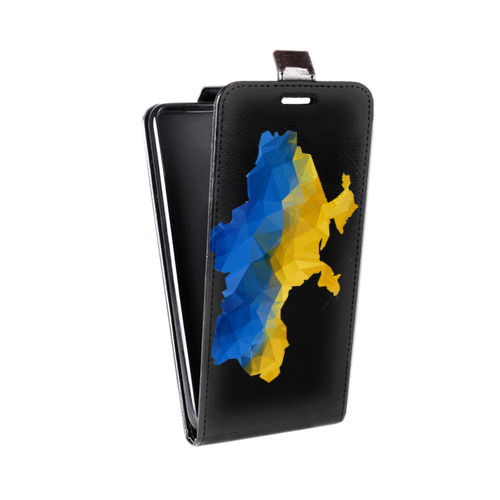 Дизайнерский вертикальный чехол-книжка для Huawei Honor 3x Флаг Украины