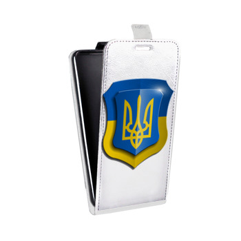 Дизайнерский вертикальный чехол-книжка для Iphone 7 Флаг Украины (на заказ)