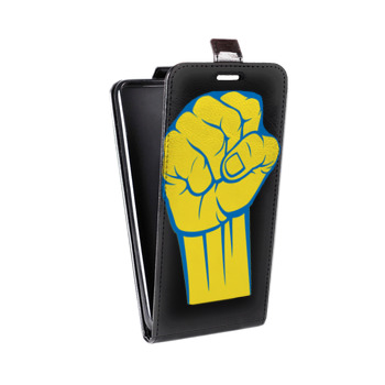Дизайнерский вертикальный чехол-книжка для Alcatel One Touch Pop D5 Флаг Украины (на заказ)