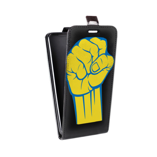 Дизайнерский вертикальный чехол-книжка для Asus ZenFone Live Флаг Украины