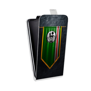 Дизайнерский вертикальный чехол-книжка для Samsung Galaxy S6 Edge флаг Чечни (на заказ)