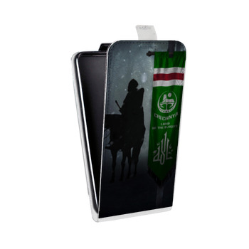 Дизайнерский вертикальный чехол-книжка для Alcatel One Touch Pop D5 флаг Чечни (на заказ)