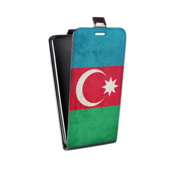 Дизайнерский вертикальный чехол-книжка для Samsung Galaxy Note 5 Флаг Азербайджана (на заказ)