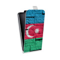 Дизайнерский вертикальный чехол-книжка для Alcatel 1C Флаг Азербайджана