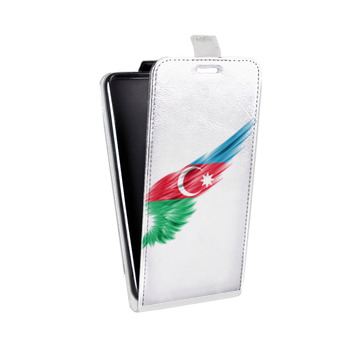 Дизайнерский вертикальный чехол-книжка для Lenovo Vibe C2 Флаг Азербайджана (на заказ)