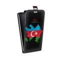 Дизайнерский вертикальный чехол-книжка для LG Optimus G2 mini Флаг Азербайджана