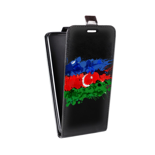 Дизайнерский вертикальный чехол-книжка для Meizu M3 Max Флаг Азербайджана
