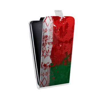 Дизайнерский вертикальный чехол-книжка для ASUS Zenfone 2 Laser Флаг Белоруссии (на заказ)
