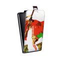Дизайнерский вертикальный чехол-книжка для HTC Desire 530 Флаг Белоруссии