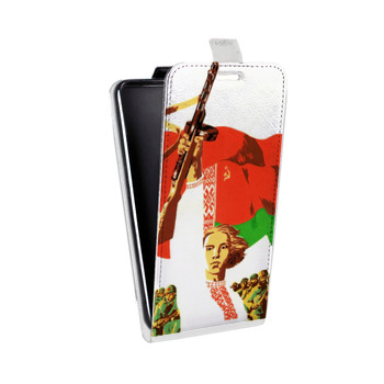 Дизайнерский вертикальный чехол-книжка для HTC U12 Plus Флаг Белоруссии (на заказ)