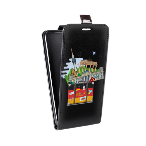 Дизайнерский вертикальный чехол-книжка для ASUS ZenFone Go ZB500KL Флаг Германии