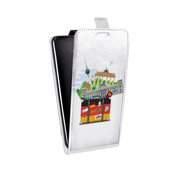 Дизайнерский вертикальный чехол-книжка для Huawei P10 Флаг Германии (на заказ)