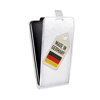 Дизайнерский вертикальный чехол-книжка для Samsung Galaxy J2 (2018) Флаг Германии (на заказ)