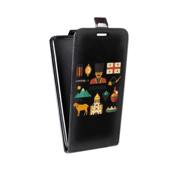 Дизайнерский вертикальный чехол-книжка для Nokia Lumia 720 Грузия (на заказ)