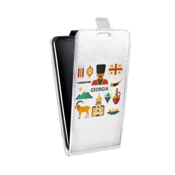 Дизайнерский вертикальный чехол-книжка для Huawei Honor 9 Грузия (на заказ)