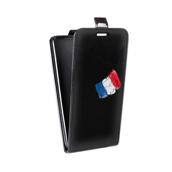 Дизайнерский вертикальный чехол-книжка для Samsung Galaxy A3 Флаг Франции (на заказ)