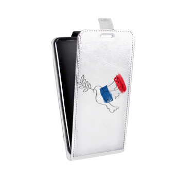 Дизайнерский вертикальный чехол-книжка для Sony Xperia E4g Флаг Франции (на заказ)